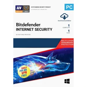 Bitdefender Internet Security 1 PC 1 Year | Windows | Digital License