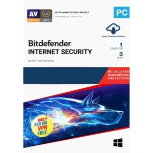 BitDefender Internet Security 1 User, 3 Years Windows | Digital License