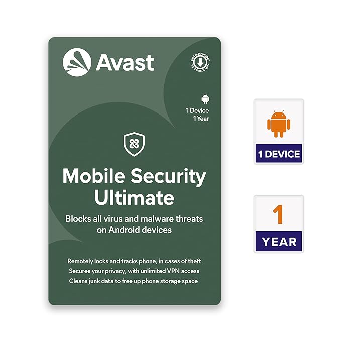 Avast Mobile Security Ultimate 1 Device 1 Year