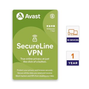 Avast Secure Line VPN Multi Device 10 Devices 1 Year