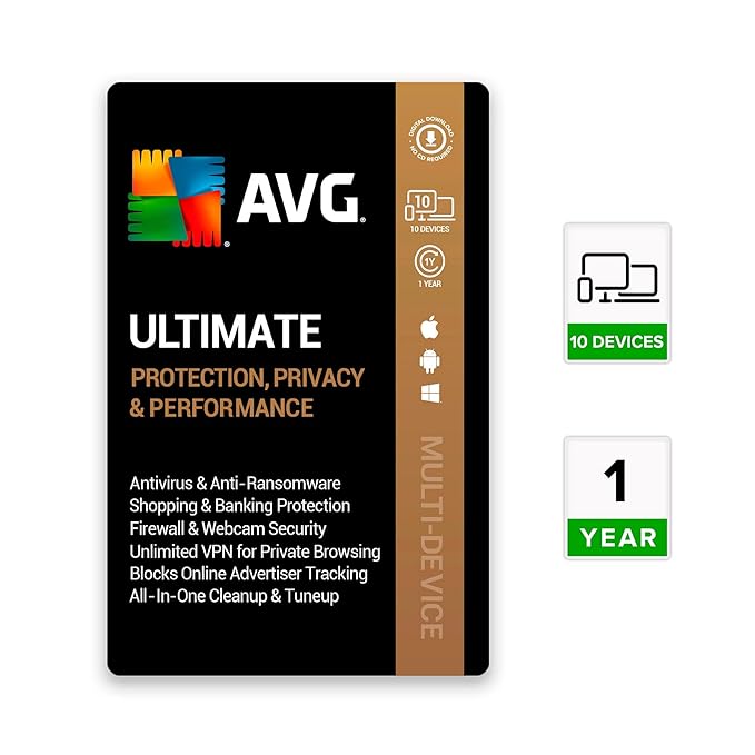 AVG Ultimate Multi Device 10 Devices 1 Year