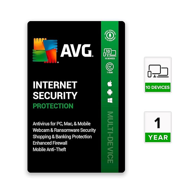 AVG Internet Security (Multi Devices) 10 Devices 1 Year