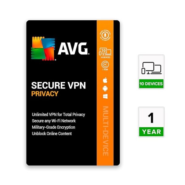 AVG Secure VPN 10 Devices 1 Year