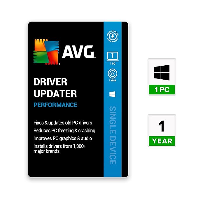 AVG Driver Update Windows 1 Device 1 Year