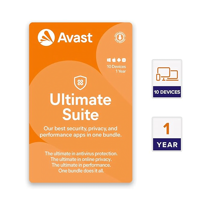Avast Ultimate Suite 10 Users, 1 Year | Email Delivery
