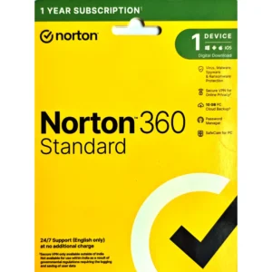 Norton 360 Standard 1 User, 1 Year | Fast Email Delivery