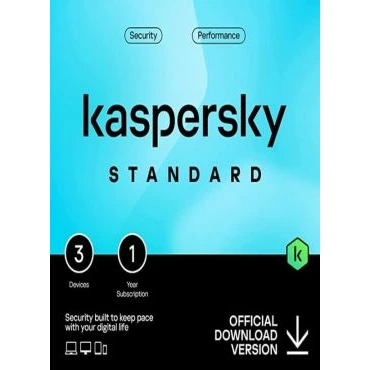 Kaspersky Standard 3 Users, 1 Year | Windows, Mac, Android, iOS | Email Delivery