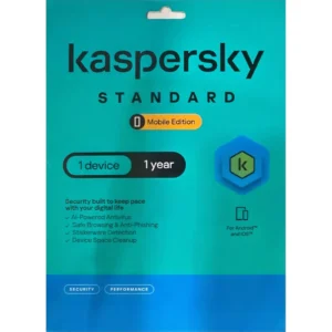Kaspersky Standard Mobile Security – 1 Device, 1 Year (Digital License) | Antivirus, Anti-Theft & VPN for Android/iOS