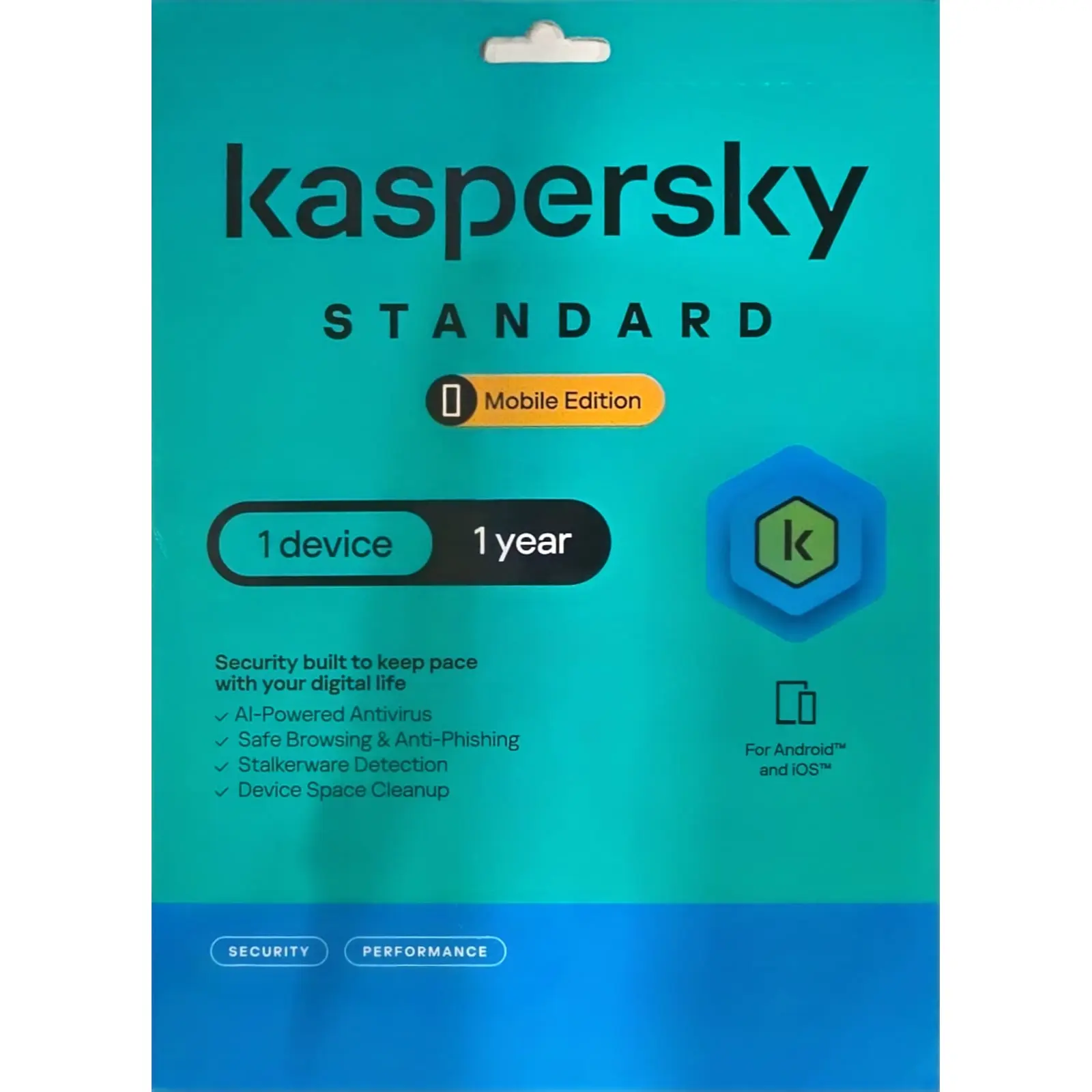 Kaspersky Standard Mobile Security – 1 Device, 1 Year (Digital License) | Antivirus, Anti-Theft & VPN for Android/iOS