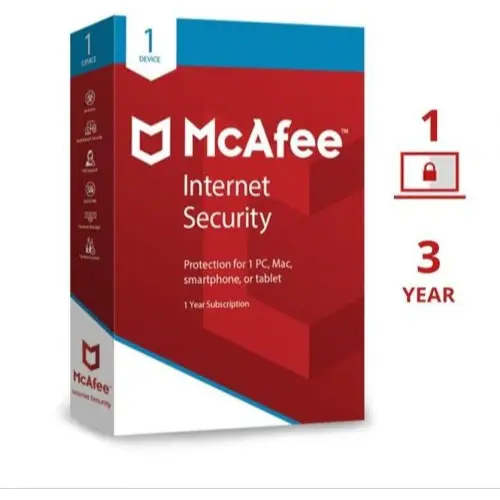 McAfee Internet Security – 1 User, 3 Years (Windows PC) Email Delivery