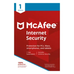 McAfee Internet Security – 1 User, 1 Year (Windows PC) (Email Delivery