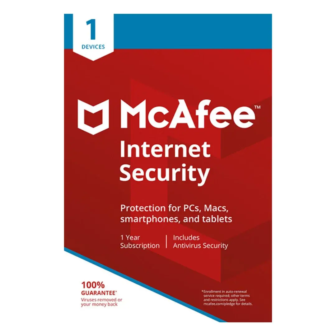 McAfee Internet Security – 1 User, 1 Year (Windows PC) (Email Delivery