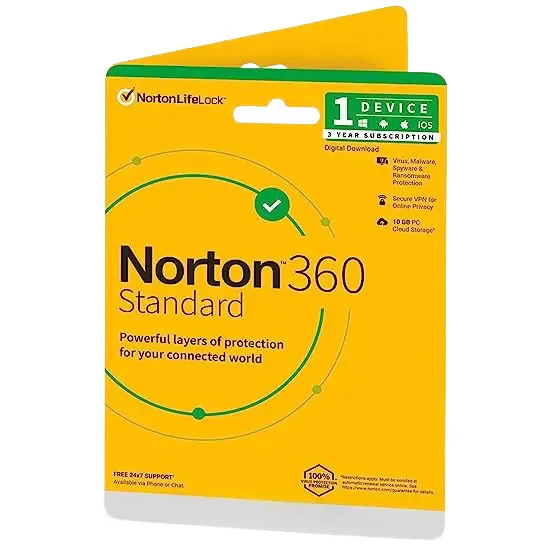 Norton 360 Standard – 1 User, 3 Years (Digital License)