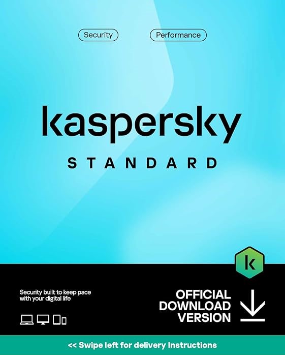 Kaspersky Standard 3 Users, 3 Years | Windows, Mac, Android, iOS | Email Delivery